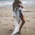 Women Crochet Beach Knitted Beach Cover Up Dress Tunic Long - ROUTINE FASHION